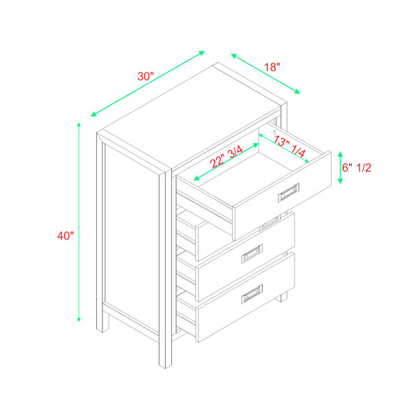 Mercury Row® Shubert 4 Drawer 30'' W Solid Wood Chest & Reviews Wayfair